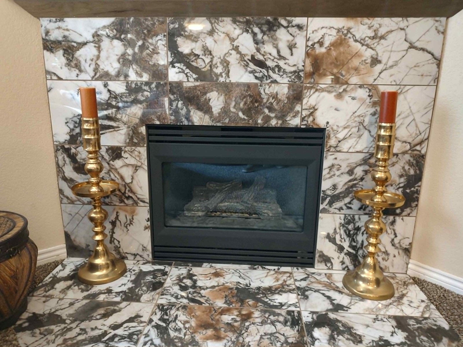 Marble Fireplace Surround and Hearth
