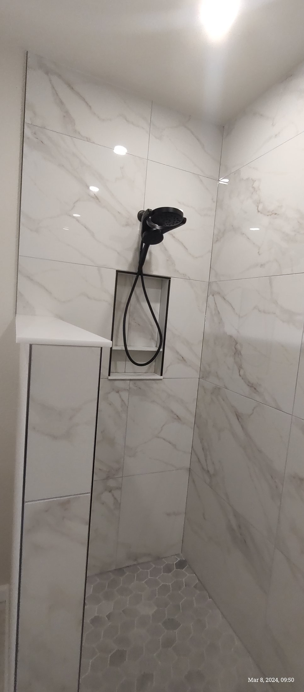 Marble Shower Full View