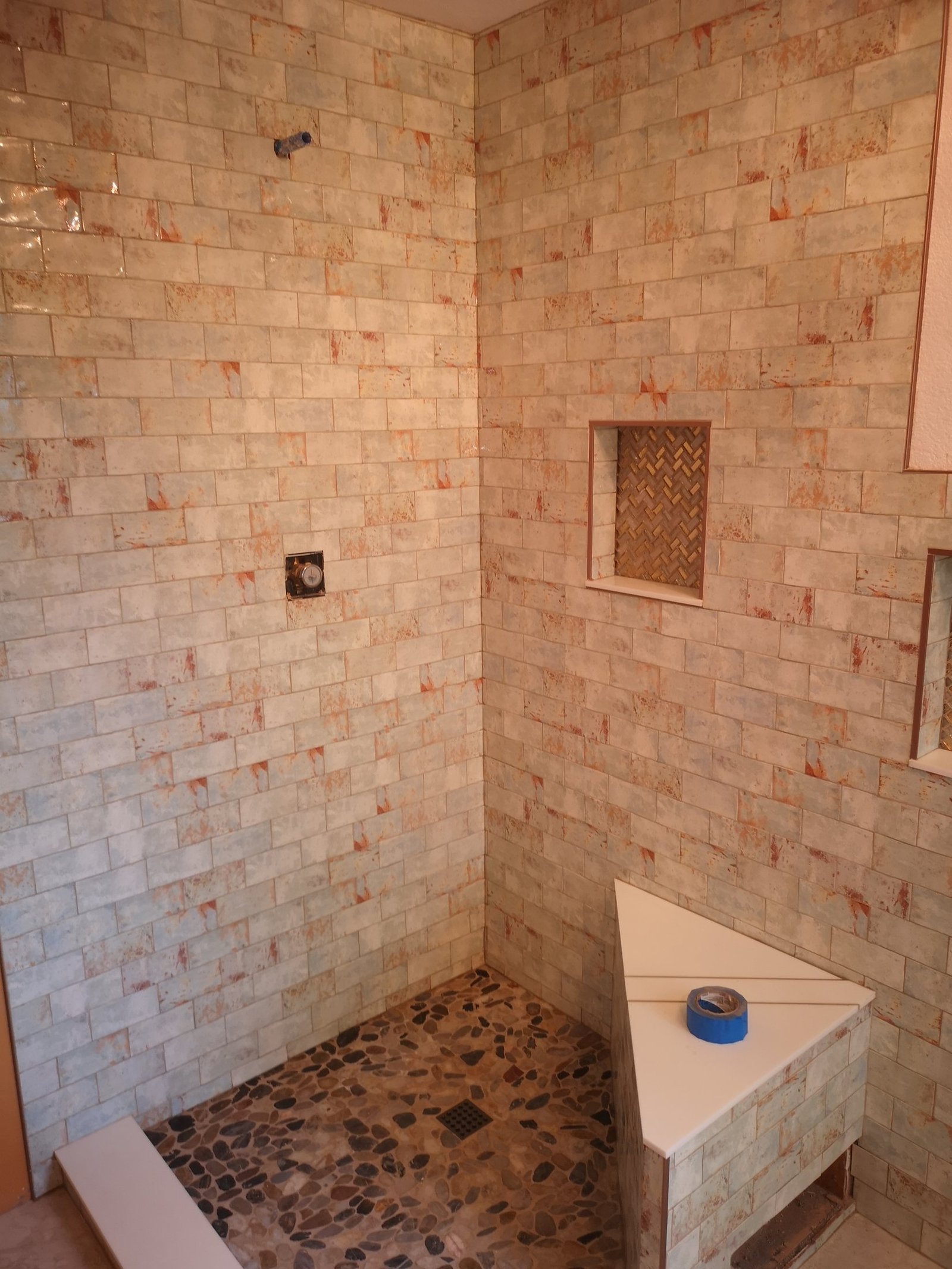 Stone Walk-In Shower